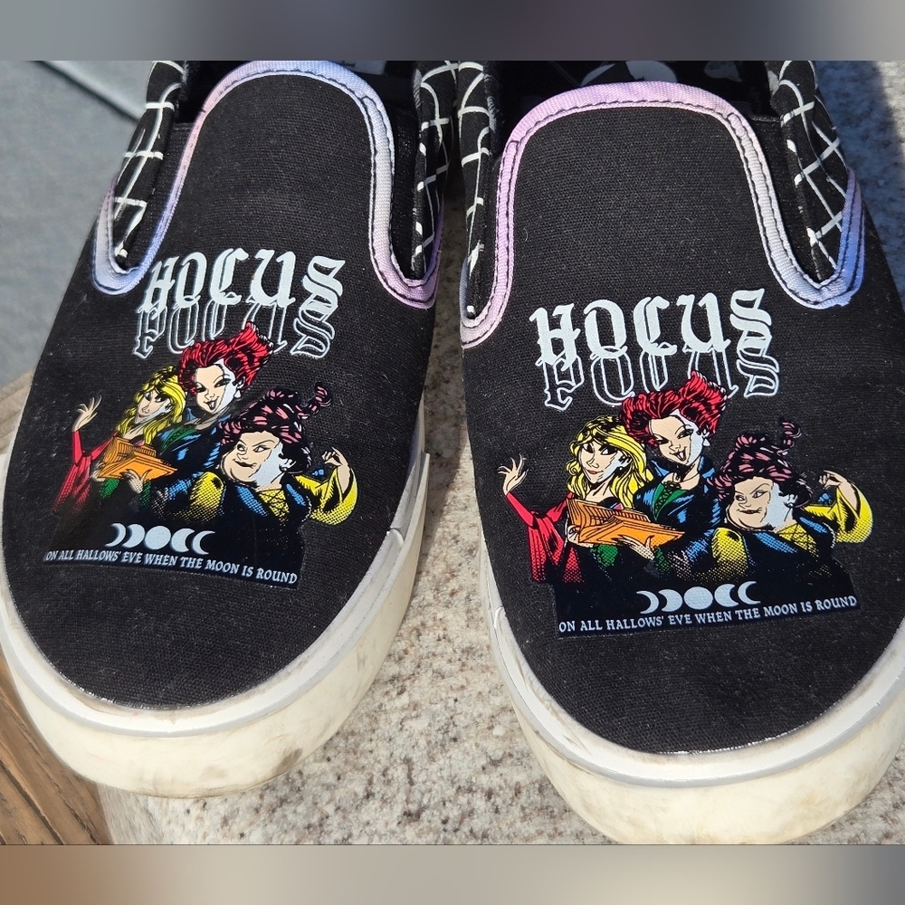 Gound Up Disney Hocus Pocus Sz 11 SLIP-ON BLACK Sneakers Low Top